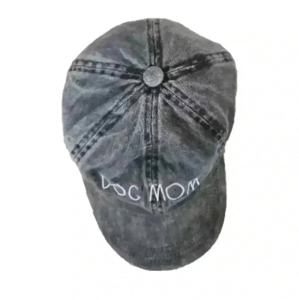 Rae Dunn Gray Dog Mom Adjustable Baseball Cap - Picture 4 of 7